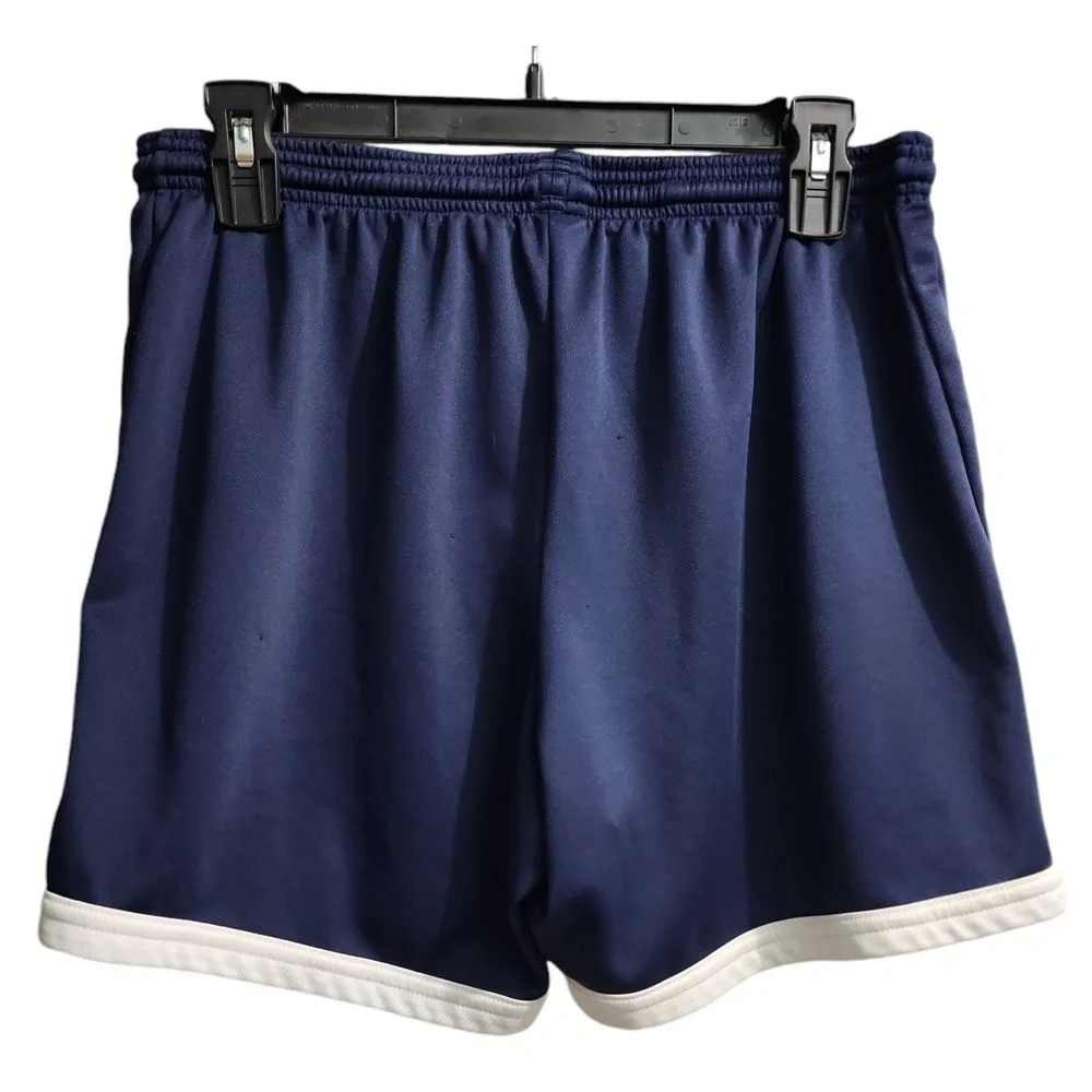 Nike Women's Navy Blue Athletic‎ Shorts with White Trim Comfortable Sporty M